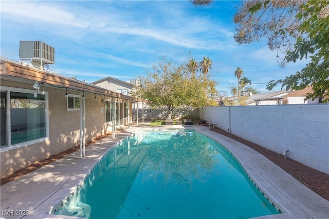 view of pool with central AC