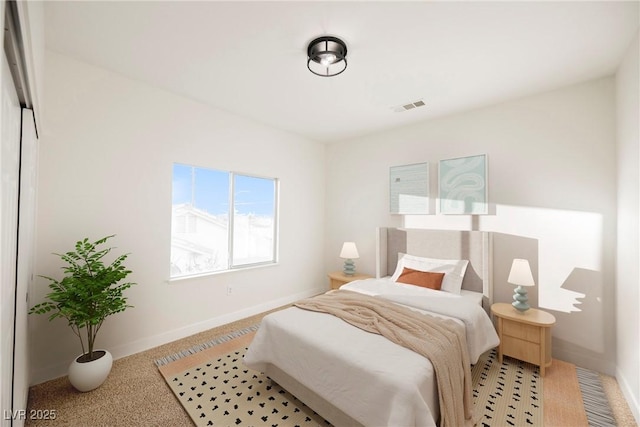 bedroom featuring carpet flooring