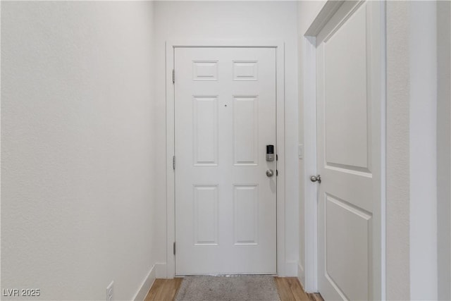 entryway featuring light hardwood / wood-style floors