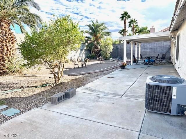 view of patio featuring cooling unit