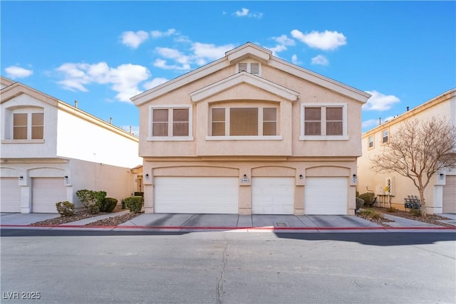 view of property featuring a garage