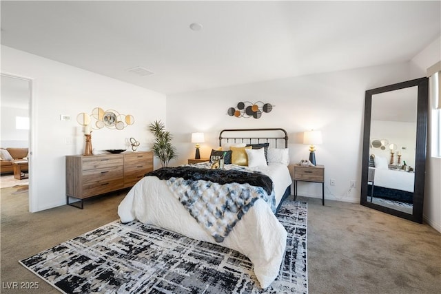 bedroom with carpet floors