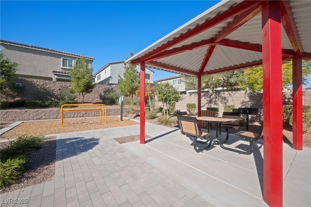 view of patio with a playground