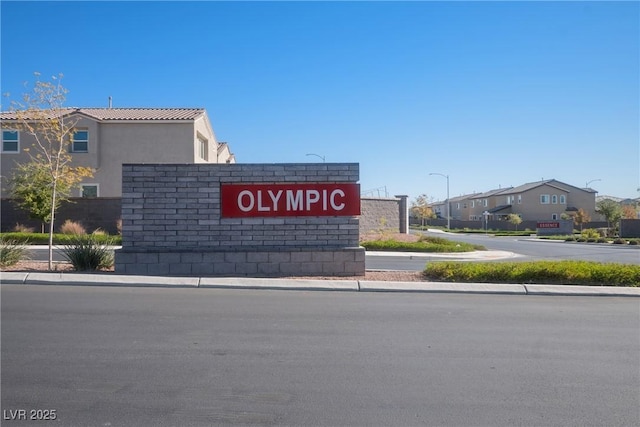 view of community sign