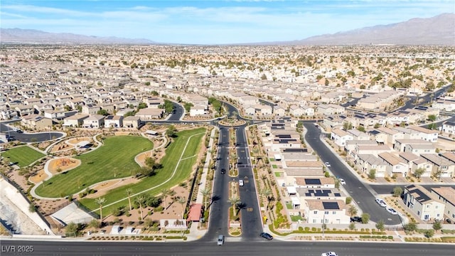 aerial view featuring a mountain view