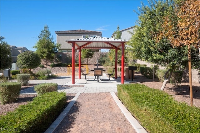 view of home's community featuring a gazebo