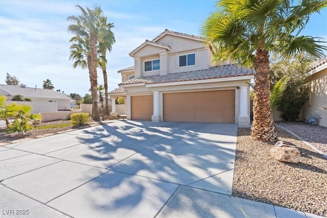 view of front of house featuring a garage