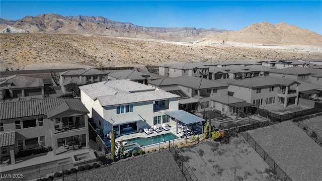 aerial view featuring a mountain view