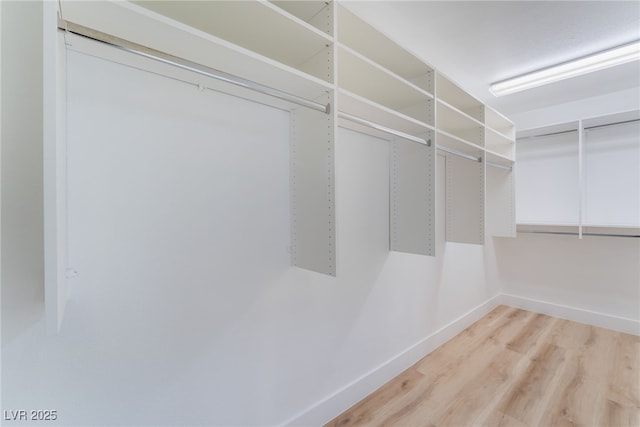 walk in closet featuring hardwood / wood-style floors