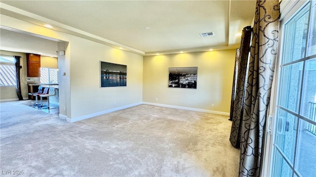 view of carpeted spare room