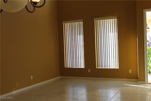 view of tiled spare room