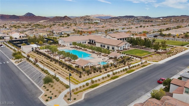 723 Orange Plume Walk Unit 0, Henderson, NV 89011 - aerial view with a mountain view and a residential view