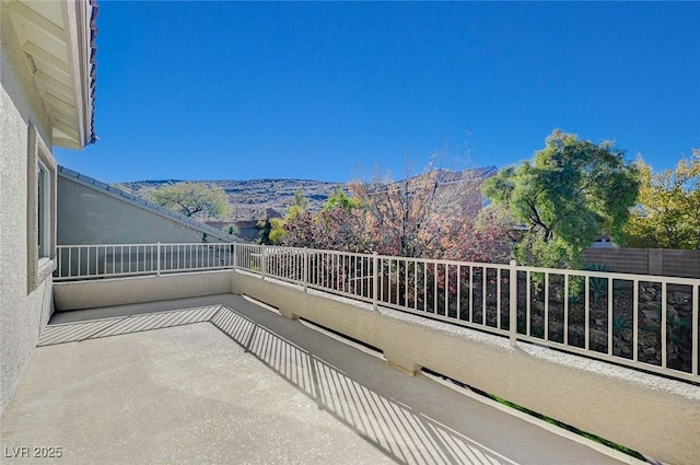 balcony with a mountain view