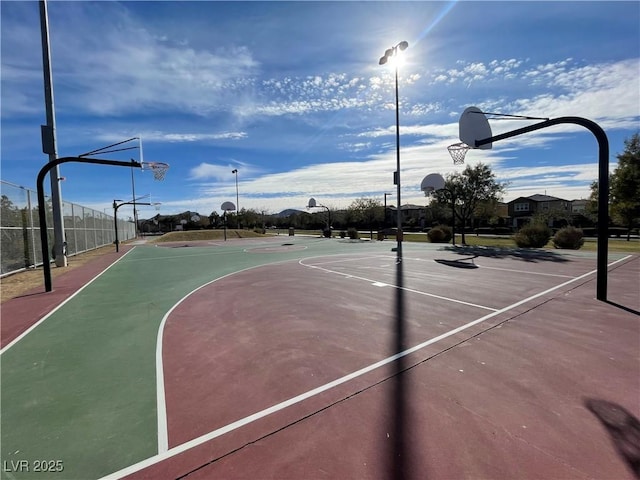 view of basketball court