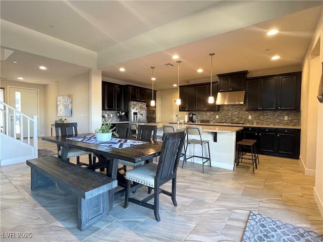 view of dining room