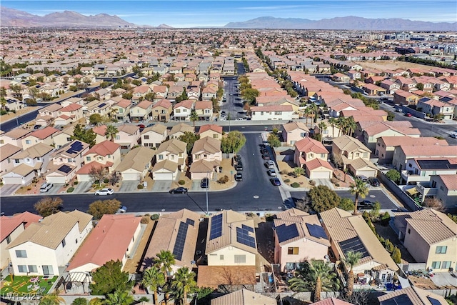 drone / aerial view with a residential view