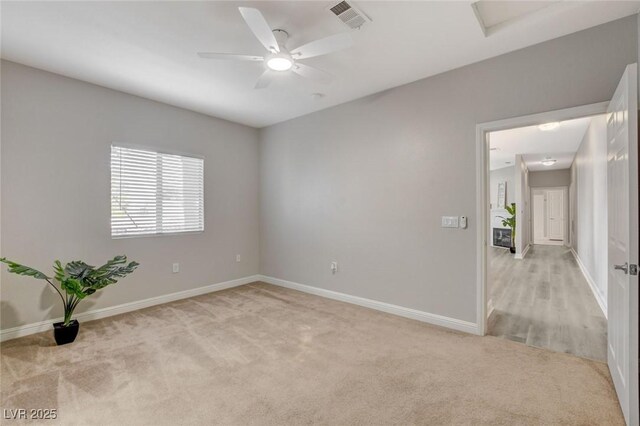 5250 S Rainbow Blvd Unit 2165, Las Vegas, NV 89118 - empty room featuring light carpet, attic access, and ceiling fan