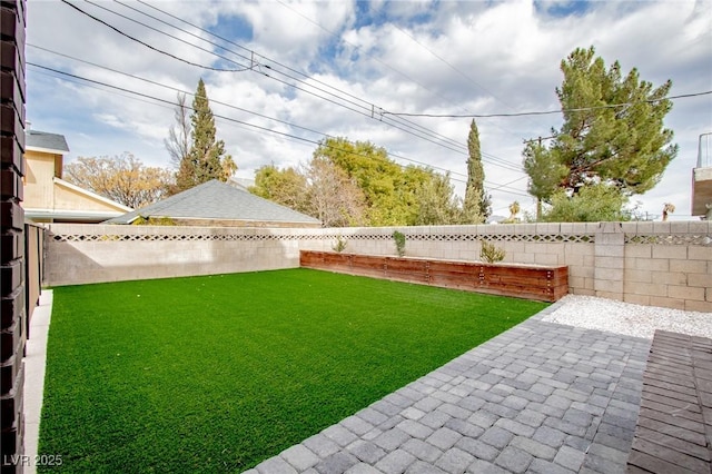 view of yard with a patio area