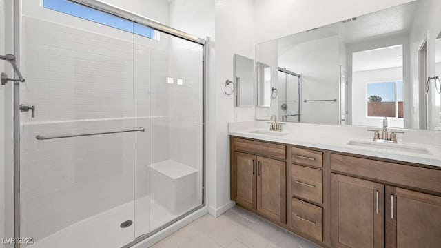 4485 E Brusca Way, Pahrump, NV 89061 - full bathroom featuring a shower stall, plenty of natural light, and a sink