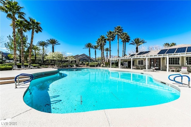 view of pool with a patio area