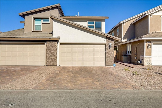 view of front facade with a garage