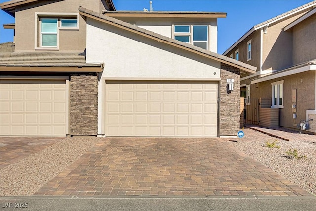 view of property with a garage