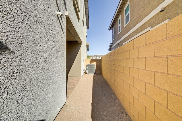 view of home's exterior featuring cooling unit