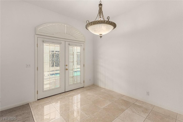 doorway to outside featuring french doors