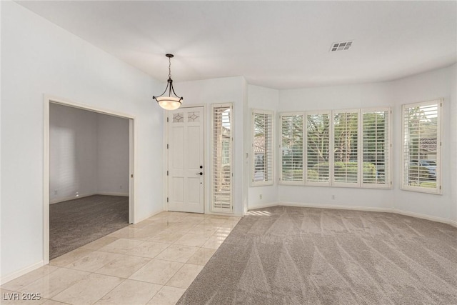 view of carpeted entryway