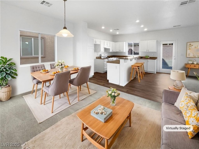 living room featuring hardwood / wood-style floors