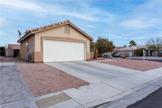 exterior space featuring a garage