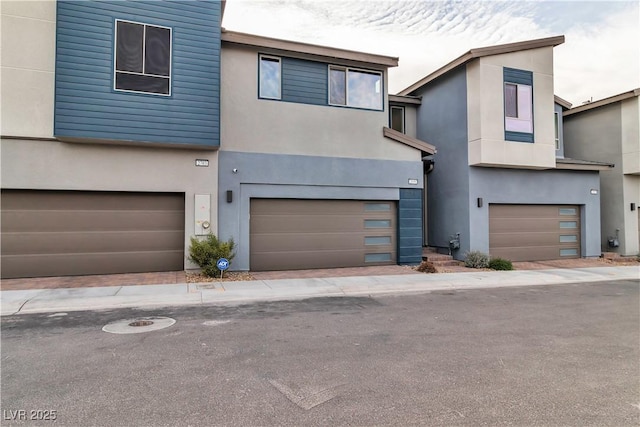 contemporary house featuring a garage