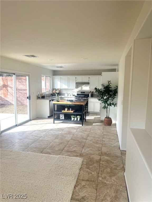 dining room featuring sink