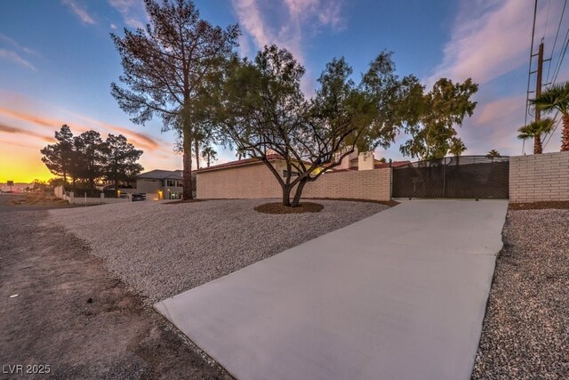 view of yard featuring a gate and fence