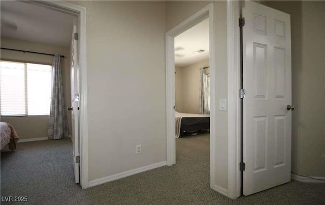 corridor with carpet flooring