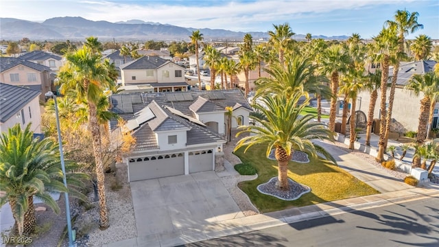 exterior space featuring a mountain view