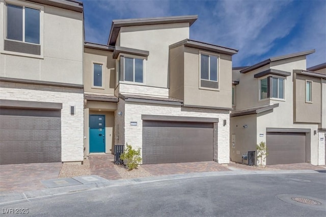 view of property with a garage