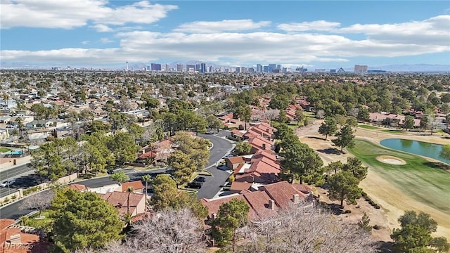 bird's eye view with a view of city