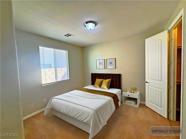 view of carpeted bedroom