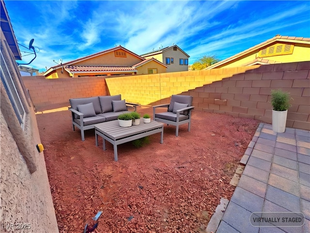 view of yard with outdoor lounge area