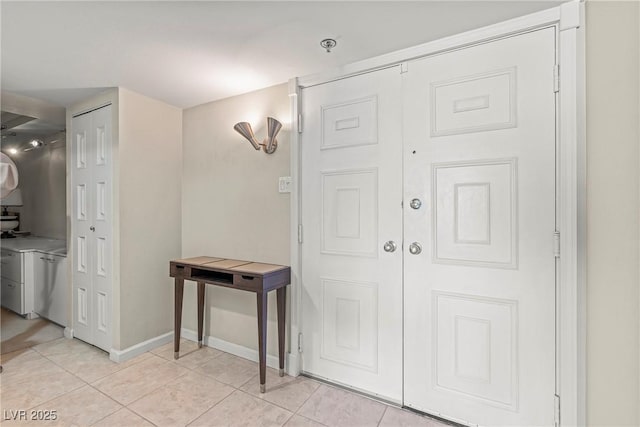 view of tiled entrance foyer