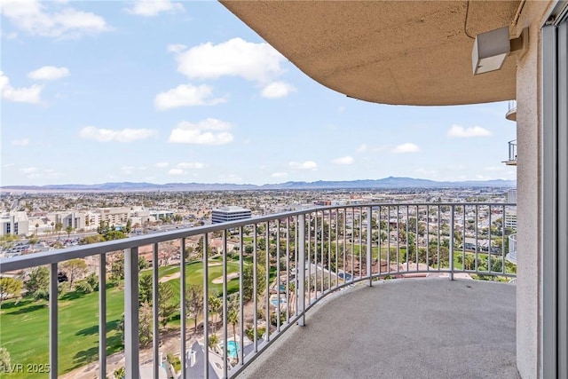 3111 Bel Air Dr Unit 20D, Las Vegas, NV 89109 - balcony with a mountain view and view of golf course