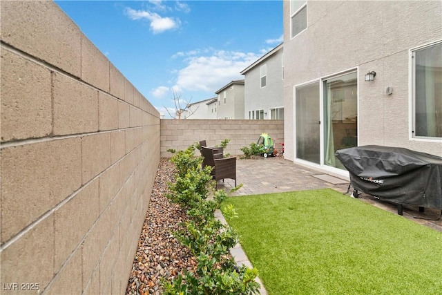 view of yard featuring a patio