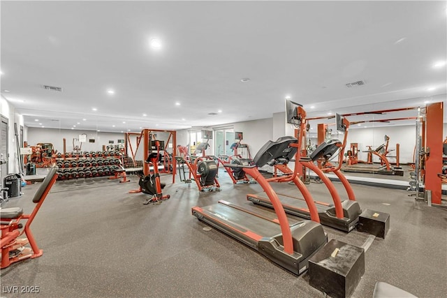 view of exercise room