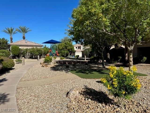 view of community featuring a playground