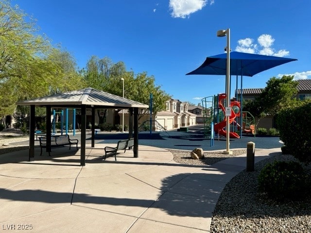 view of property's community featuring a playground