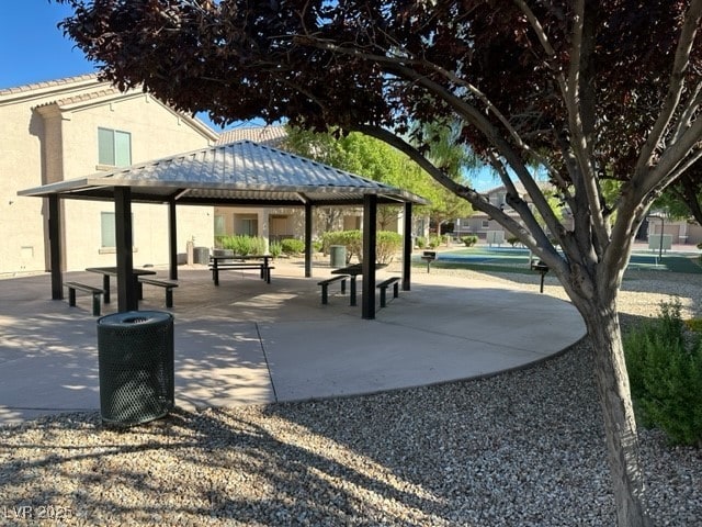 view of community featuring a gazebo