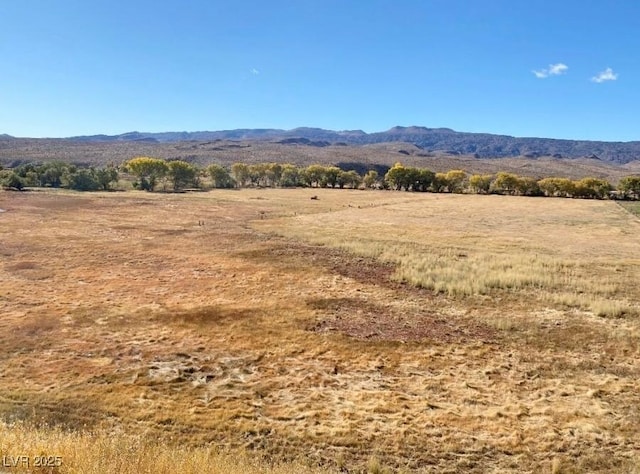 property view of mountains with a rural view