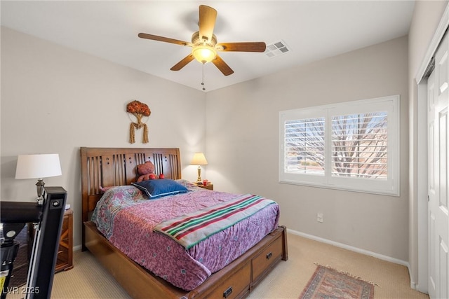 4459 Lavender, Pahrump, NV 89061 - carpeted bedroom with ceiling fan and a closet