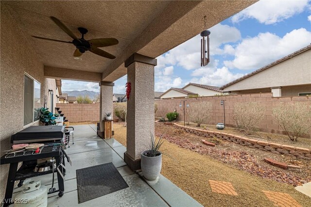 4459 Lavender, Pahrump, NV 89061 - view of patio with ceiling fan
